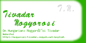 tivadar mogyorosi business card